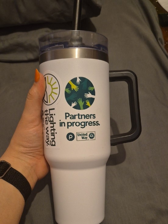 Publix Other - White 'Partners in Progress' Insulated Travel Mug with Handle- PUBLIX/UNITED WAY